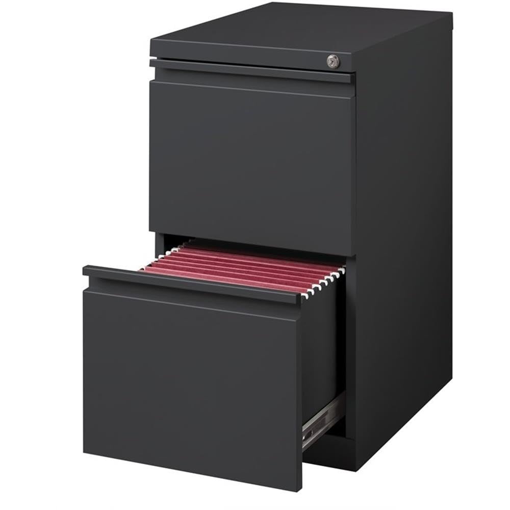 Hirsh Industries 20" Deep 2 Drawer Mobile File Cabinet File in Charcoal