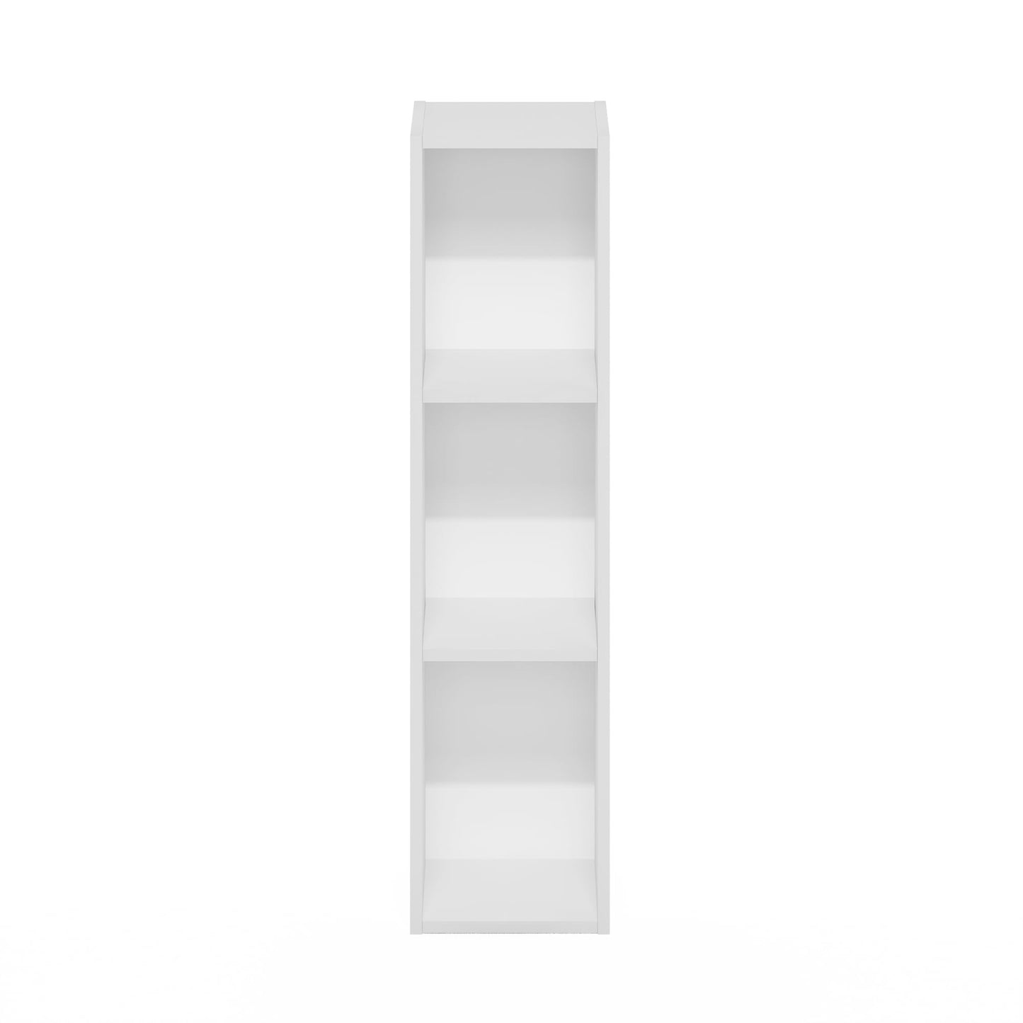 Furinno Fulda Book Shelf, 3-Tier Narrow Bookshelf, Bookcase with 8-in Width Storage Shelf, 9.3 x 7.9 x 31.5, for Living Room, Bedroom, Home Office, White