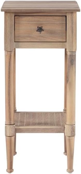 Linon Styers Wood Accent Starfish Coastal Side Table in Natural