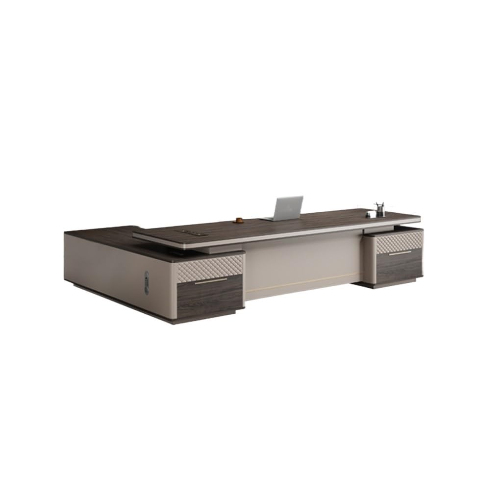 ULTRAWAVE Computer Desk Home Office Desk Executive Desk, Large Desk, Modern CEO Desk, Manager Desk Furniture