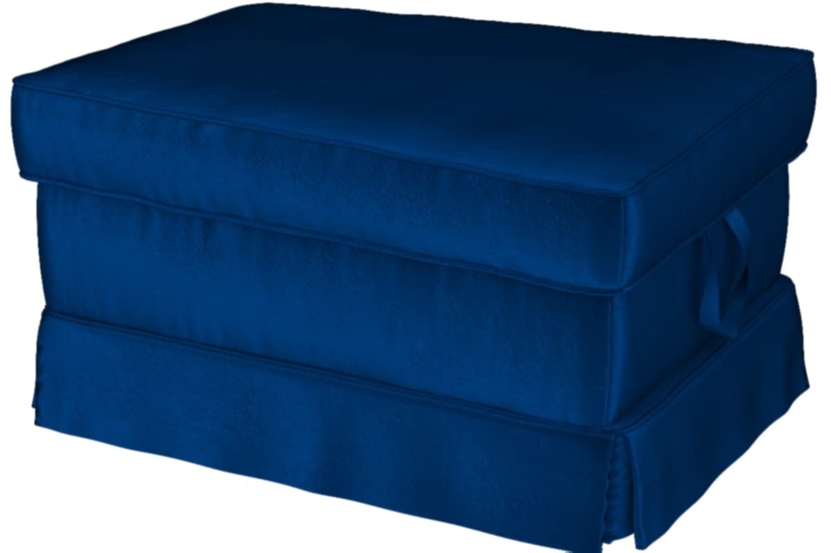 Sofa Covers Custom Made Compatible for IKEA Ektorp Sofa Slipcovers (Velvet Blue Ektorp Ottoman)