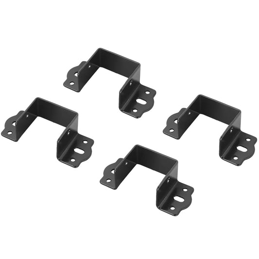 TopHomer 4 Pcs Heavy Duty Bed Rail Fittings Cold Rolled Steel U-Shape Bed Supporters Hardware Thickening Bed Frame Bracket for Headboards, Footboards, Bed Frames(40mm/1.57in)