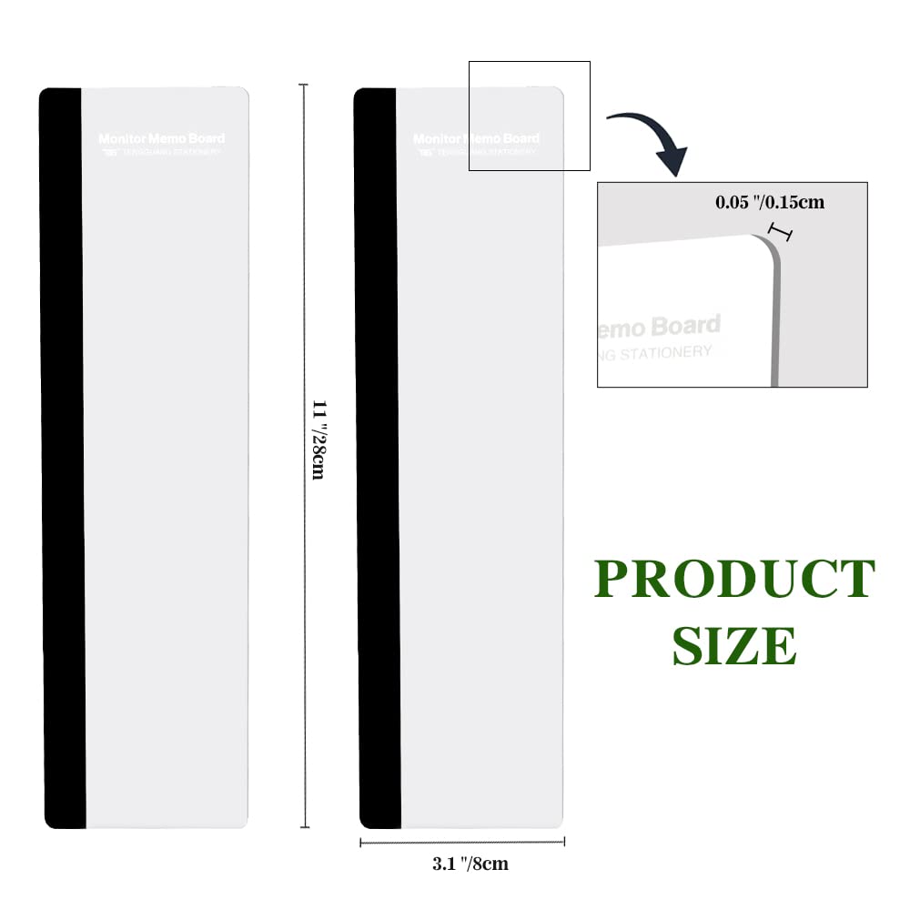 Office Desk Accessories 2pcs Computer Monitor Memo Board Message Board Transparent Acrylic Side Panel Sticky Note Board Left and Right Computer Note Board Suitable for Women Work Form Home Office