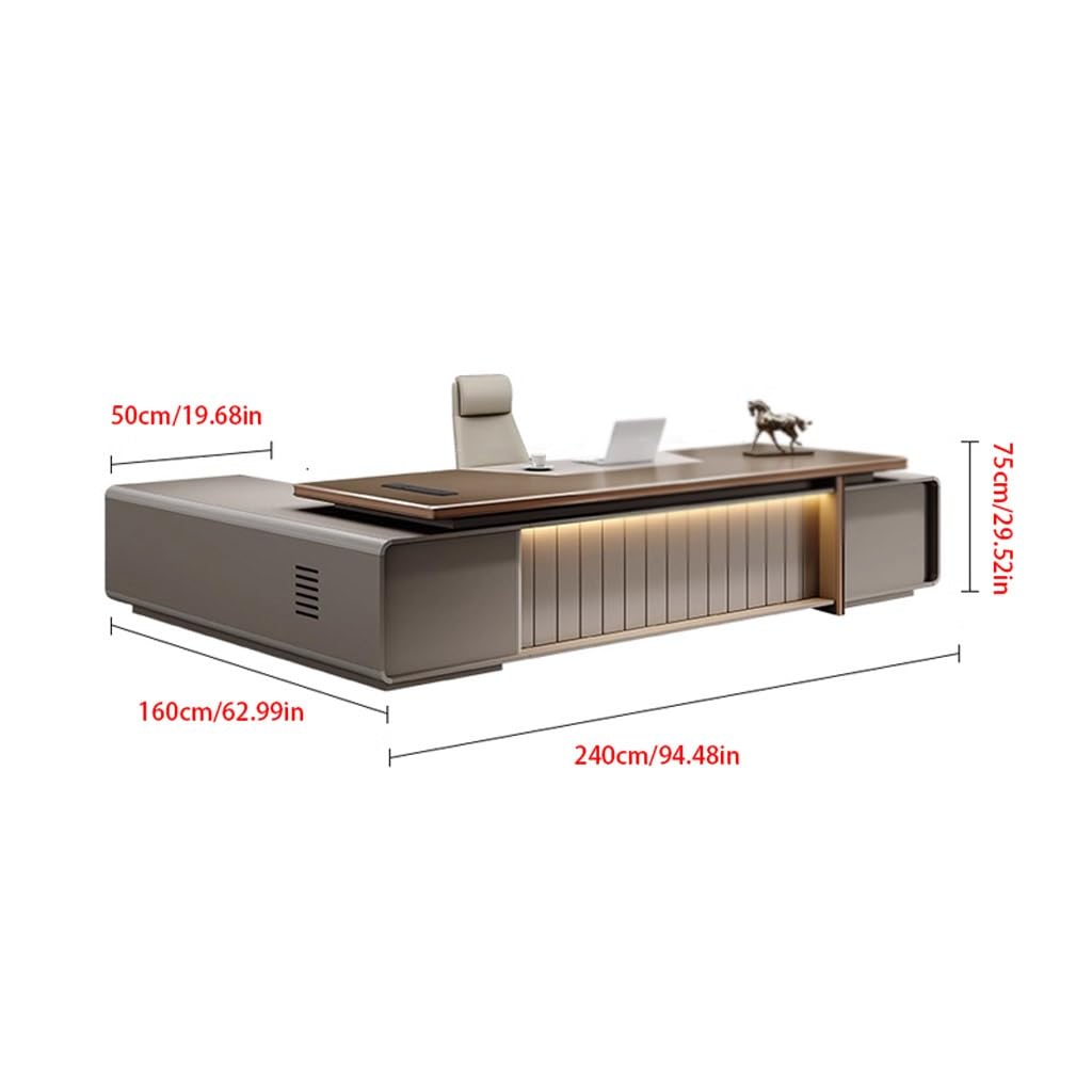 BGGJJ Computer Desk Executive Desk, Modern Leadership Office Furniture, Executive Desk, CEO/Manager Desk Desk with Drawers