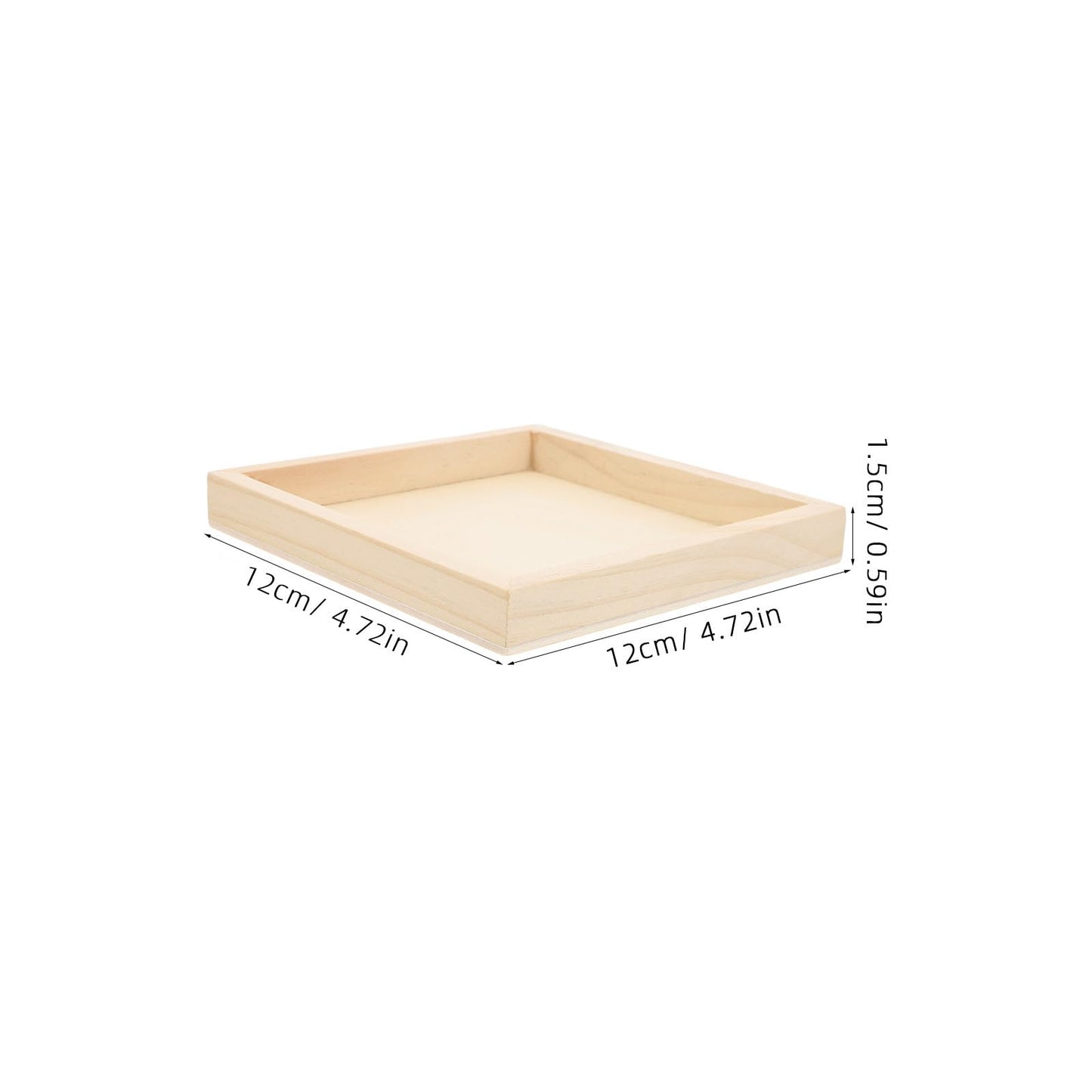BESPORTBLE 6pcs Unfinished Wooden Serving Trays for Puzzle, Craft, Storage
