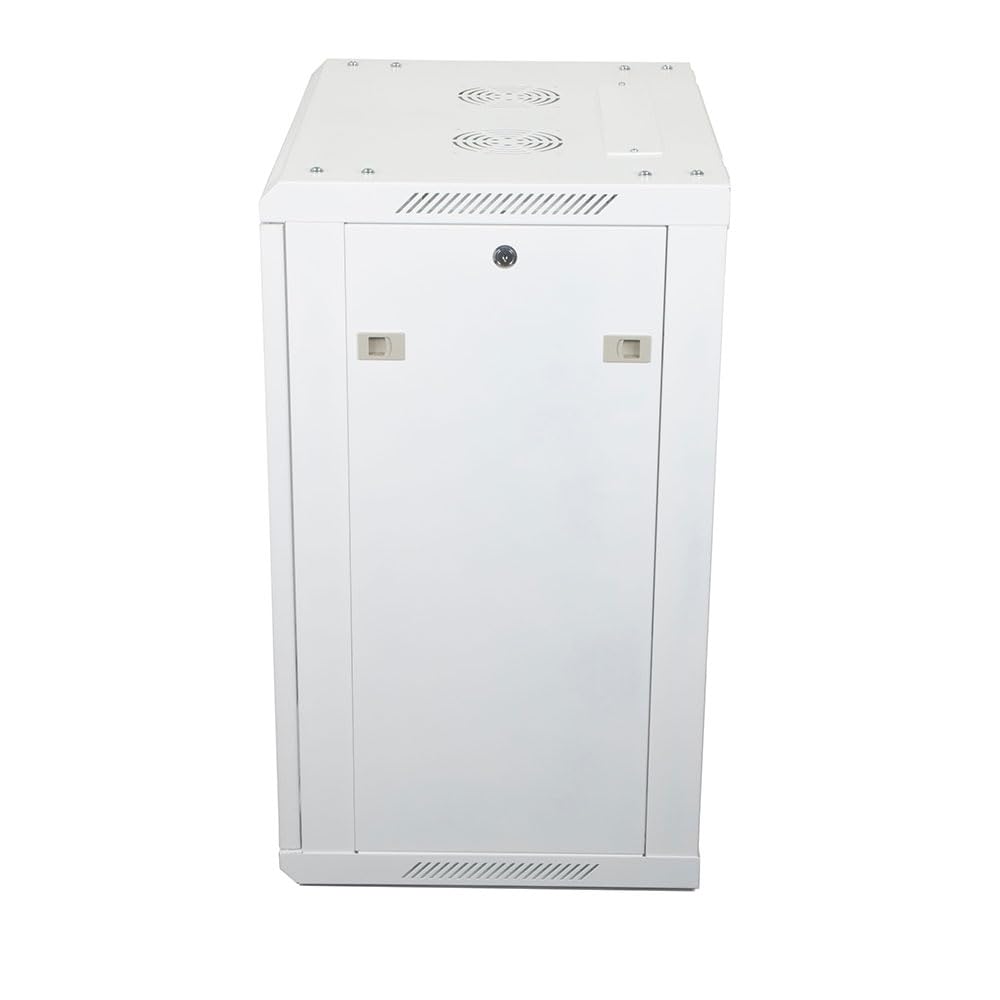 NavePoint 12U Network Cabinet with Glass Door – 12U Wall Mount Server Cabinet White 19” Rack for IT Equipment, AV Devices, Networking Equipment –23” Deep Server Rack Enclosure