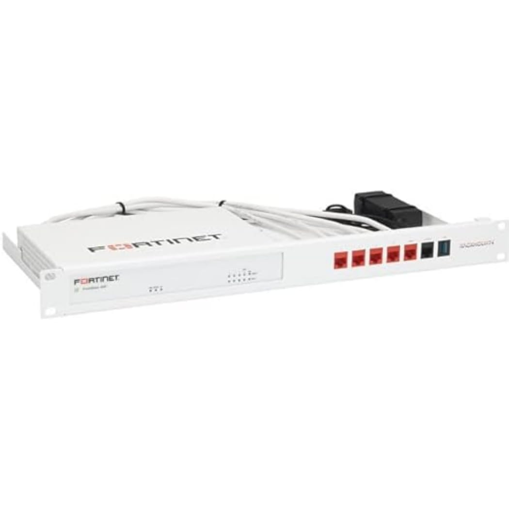 Rackmount.IT Rack Mount Kit for Fortinet FortiGate 40F / FortiWifi 40F / FortiADC 60F / FortiWeb 100F – 1U 19” Rackmount – Front-Facing Ports (RM-FR-T14)