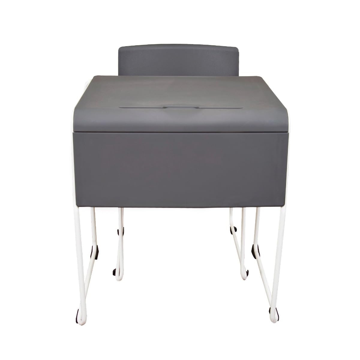 LUXOR - STUDENT-STK1PK Luxor Lightweight Stackable Student Desk and Chair Slate Gray / White