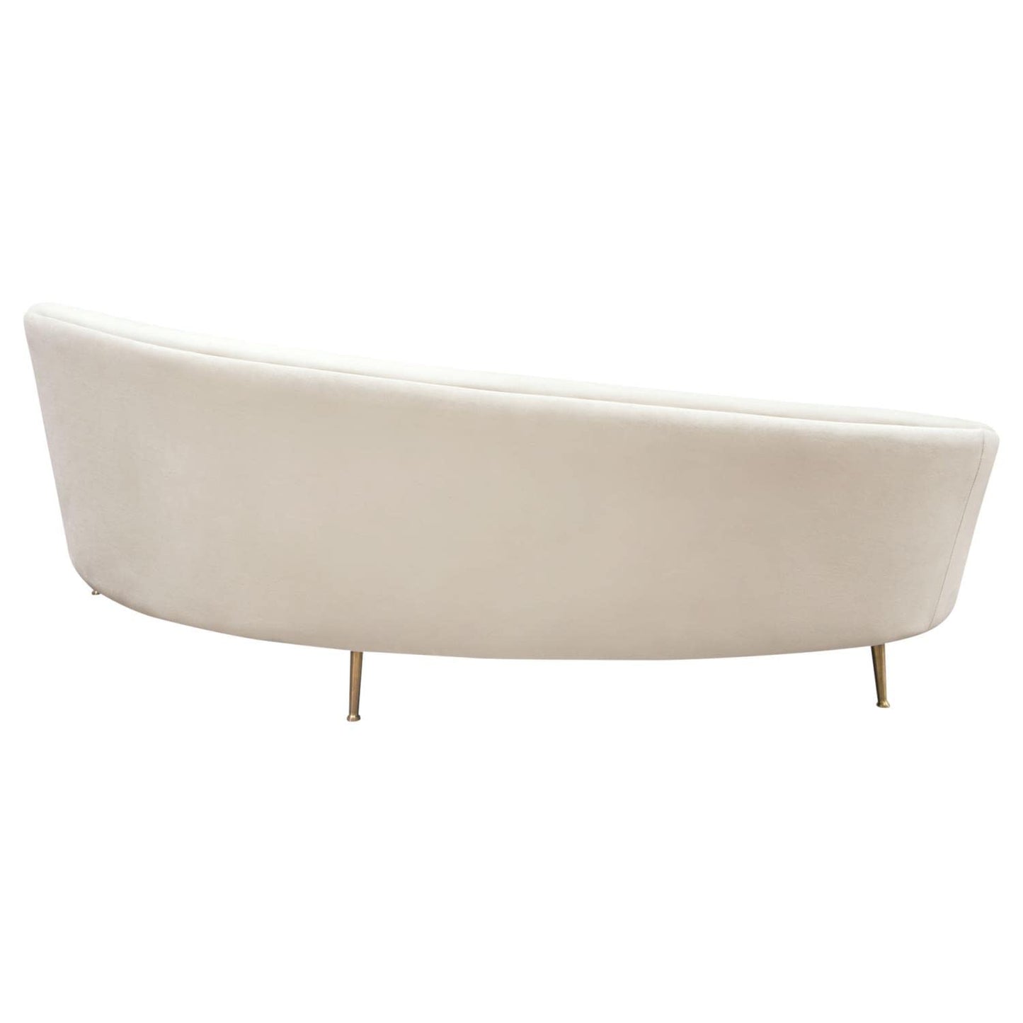 Celine Curved Sofa in Light Cream Velvet