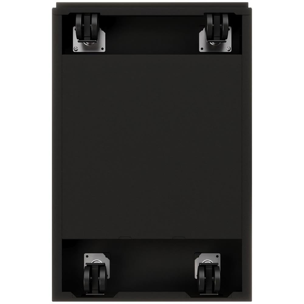 Hirsh Industries 3-Drawer Metal Mobile Pedestal, 20" Deep Box/Box/File Configuration, Black Finish, 27.75" H x 15" W x 19.88" D, Locking File Cabinet with Hidden Casters, Office Storage Solution