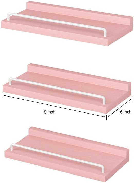 RYOFOBETTO Small Floating Shelf, 6X9 Inches Farmhouse Wall Shelves