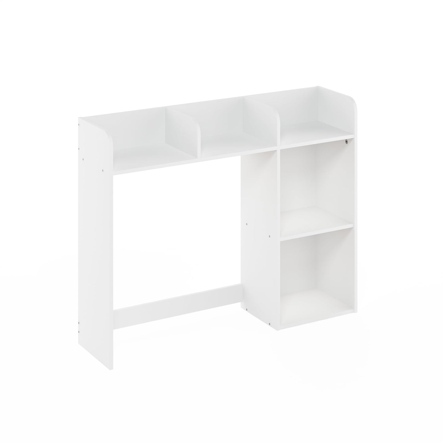 Furinno Classic Desk Shelf, 5-Shelf Desktop Hutch, Book Shelf, 3-Tier Desk Organzier, for Office Supplies, Office Desk Accessories, for Home Office, College, Dorm, Espresso