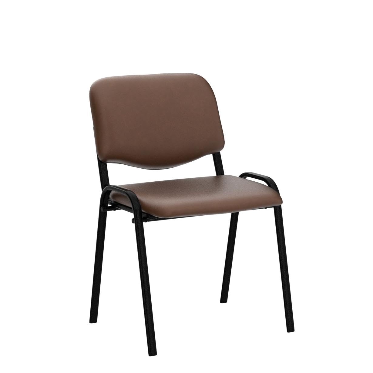 VINGLI Rustic Waiting Room Chairs - 5-Pack PU Church & Conference Room Stackable Chairs, Office Guest & Reception Chairs for Meeting, Office Lobby, Simple & Space-saving