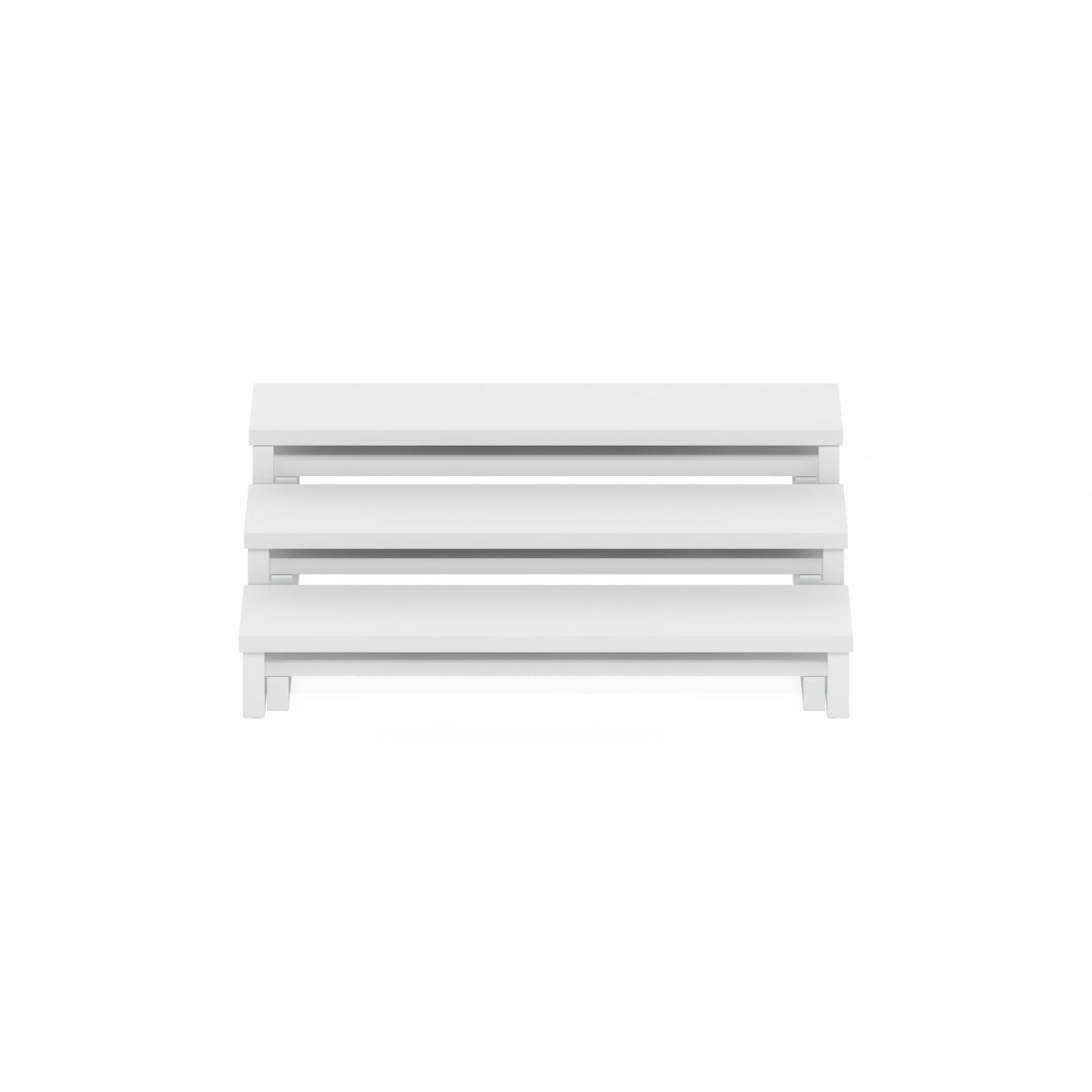 Furinno RAVEL Kitchen Countertop Organizer Set of 2, 3-Tier Nesting Metal Frame Counter Shelves, Kitchen Storage, Expandable, Spice Rack, for Pantry, Coffee Bar, White