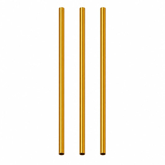 Wouputy 3 Pcs Gallery Rails for Shelves, 11.8 Inch Length Decorative Railing Rods, 1/5" Diameter Gold Tone Metal Spindles for Cabinets and Bookshelves