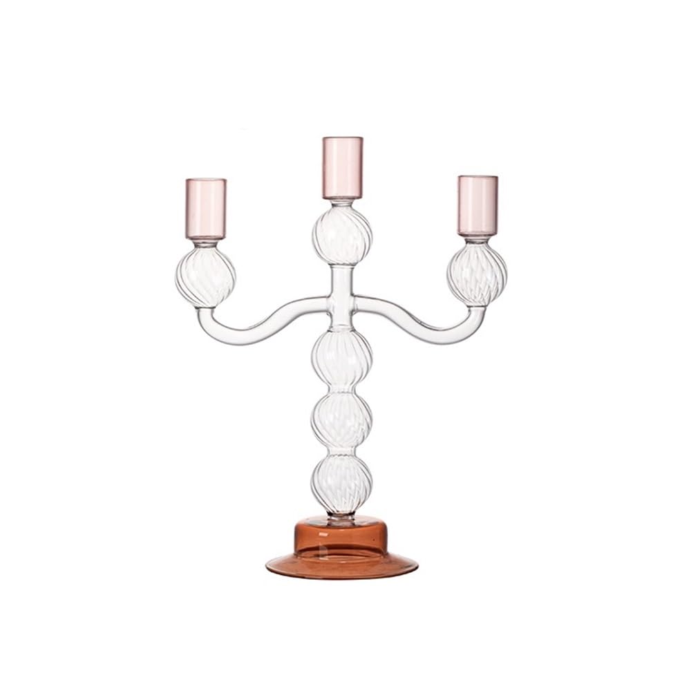 Candlesticks European style three-headed glass candle holder home decoration ornaments wedding table candle holder Decorative candle holder