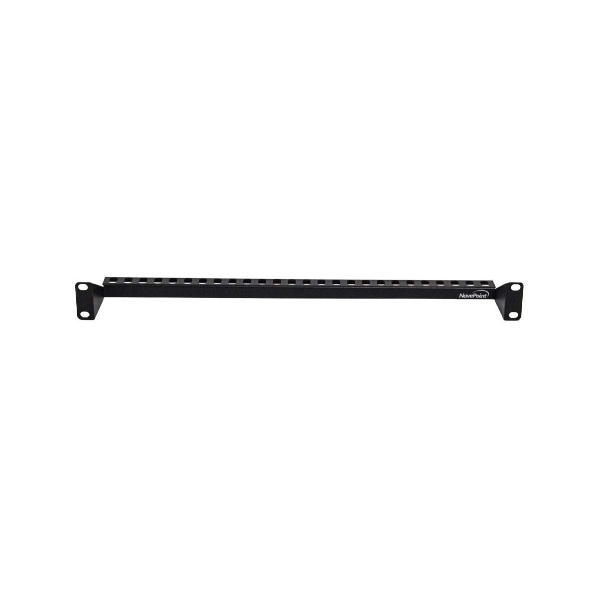 Navepoint 1U Horizontal 19-Inch Rack Mount Cable Management Bracket Cross Bar Panel Black