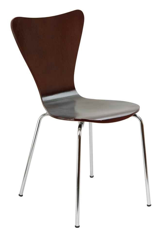 Legaré Furniture Modern Ergonomic Bent Plywood Chair for the Home, Office, or Work Space, White