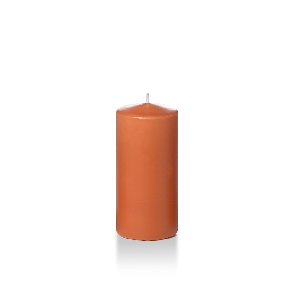 yummi Case of 12 3" x 6" Sienna Round Pillar Candles