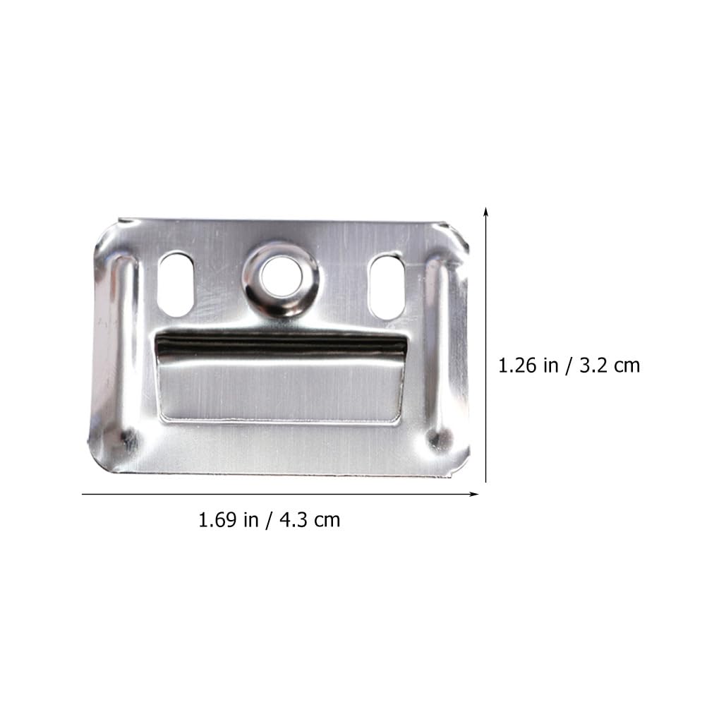 KONTONTY Stainless Steel Wall Panel Buckle Furniture Clamp for Integrated Wall Panel Connector Fixing Piece Countersunk Screw Head 1.69 X 1.25 X 0.15 in Buckles