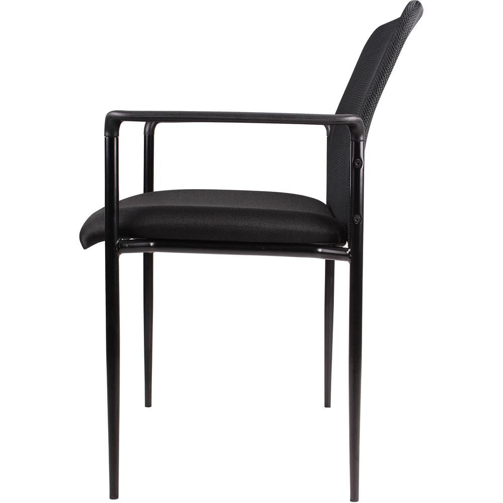 Lorell Reception Side Chair, 23-3/4 by 23-1/2 by 33-Inch, Black