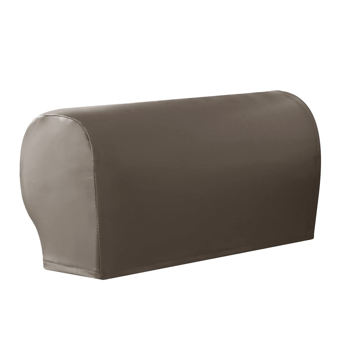 vctops Waterproof Faux Pu Leather Armrest Covers Vintage Stretch Arm Covers for Chairs Couch Sofa Armchair Slipcovers for Recliner Sofa 2pcs, Greyish Brown