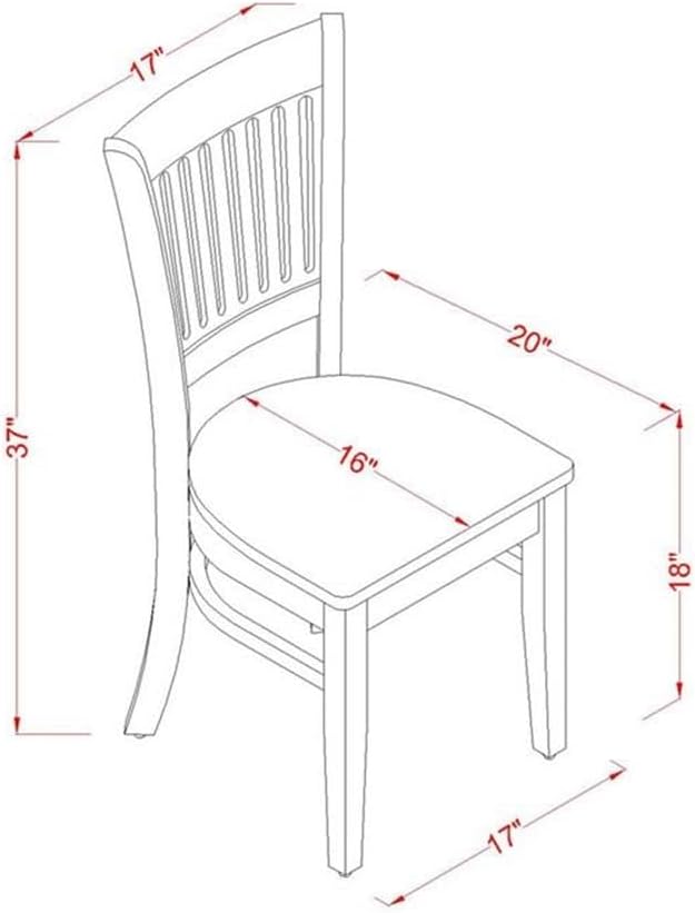 East West Furniture NDVA3-OAK-W 3 Piece Modern Dining Table Set Contains a
