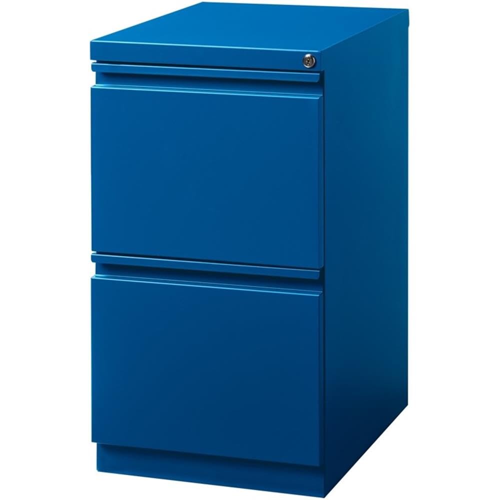 Hirsh Industries 20" Deep 2 Drawer Mobile File Cabinet File in Blue