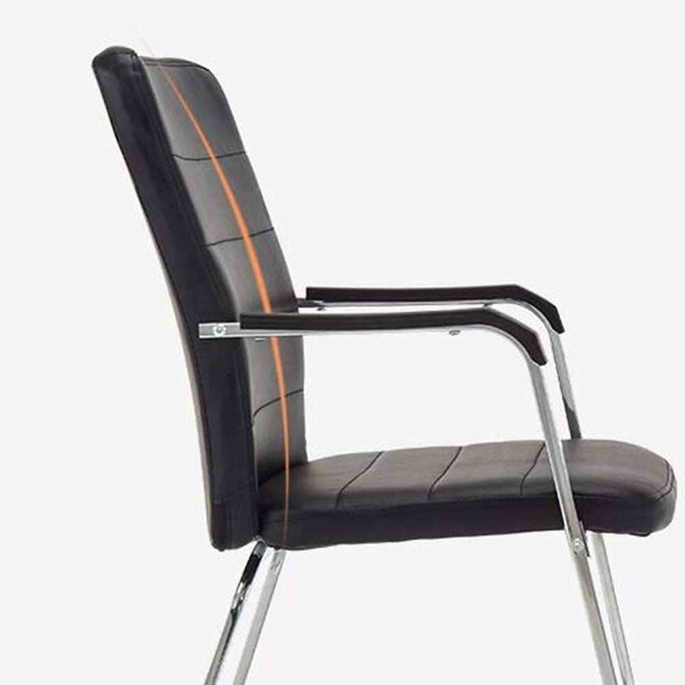 GAAHRQQQ Conference Visitor Chair Heavy Steel Base Office Chair Breathable Foam Cushion Computer Desk Executive Chair (Color: White)