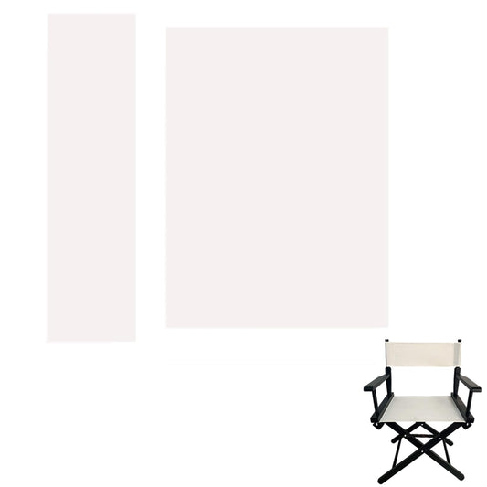Upone 18''L X 15''W Director Chair Canvas Replacement Cover kit for 18'' Directors Chairs Movie Chair Replacement Canvas for Home Director Chair Medium Size(White)