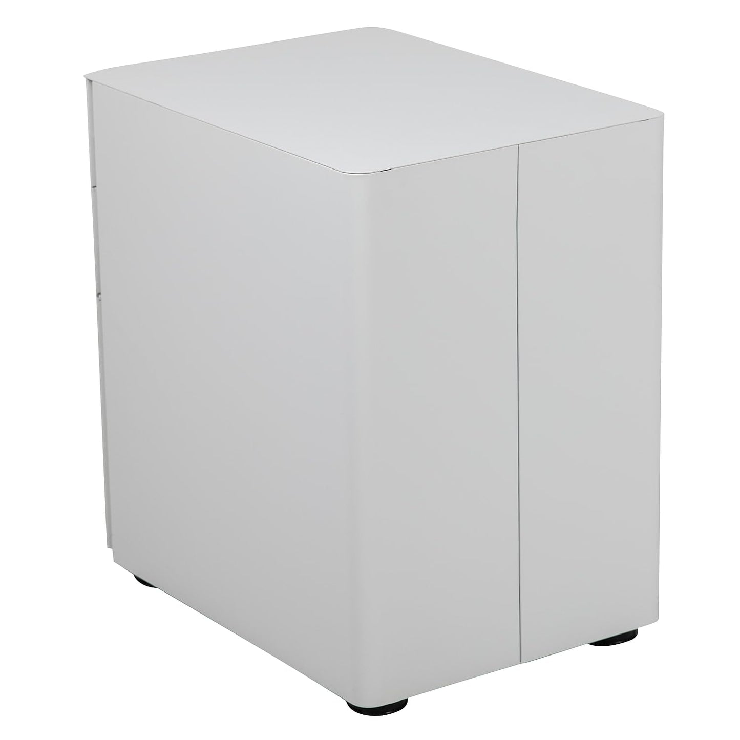 Flash Furniture Warner Modern 3-Drawer Mobile Locking Filing Cabinet with Anti-Tilt Mechanism and Hanging Drawer for Legal & Letter Files, White