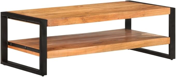 Coffee Table 47.2"x23.6"x15.7" Solid Acacia Wood, End Tables, Living Table