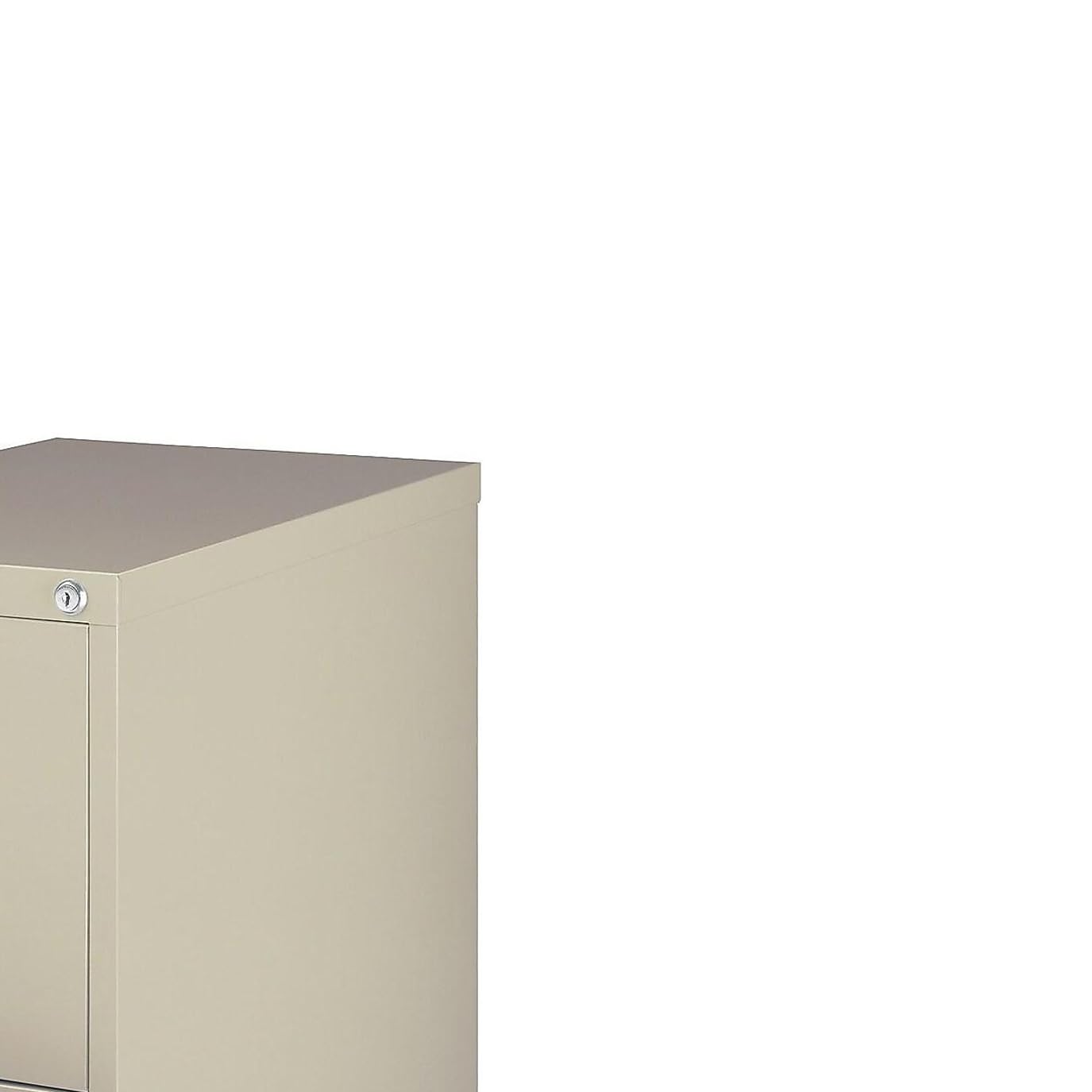 Staples 2-Drawer Vertical File Cabinet, Letter Size Documents, Lockable, 26.5" D x 15" W x 28.39" H, Putty/Beige