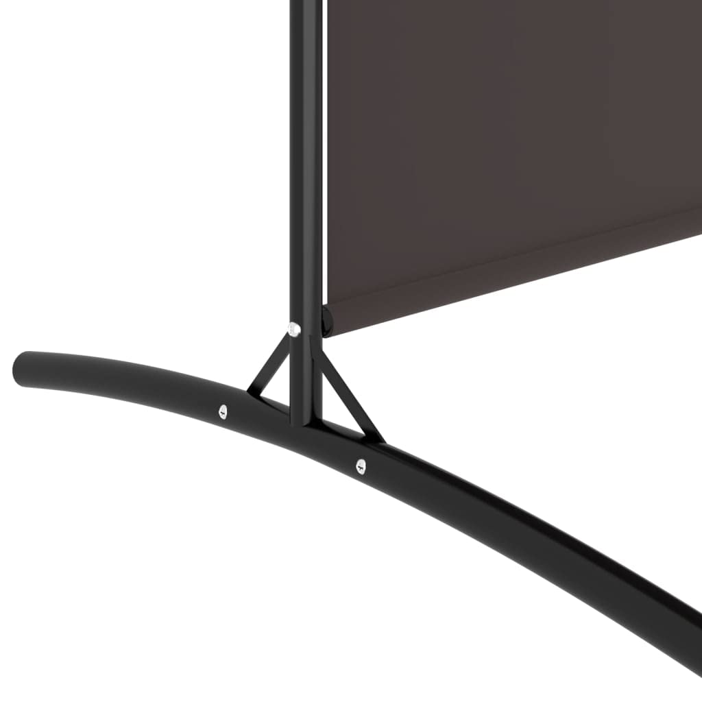 vidaXL vidaXL Room Divider, Folding Privacy Screen 2 Panel Room Divider, Freestanding Room Partition Wall Divider for Room Separation, Brown Fabric
