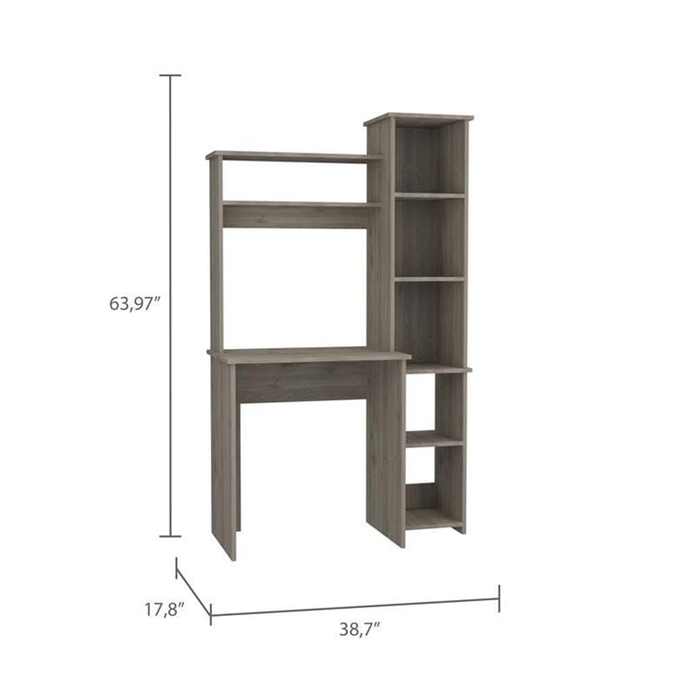 Tuhome Carell Furniture Modern Light Gray Engineered Wood Versalles Home Office Desk