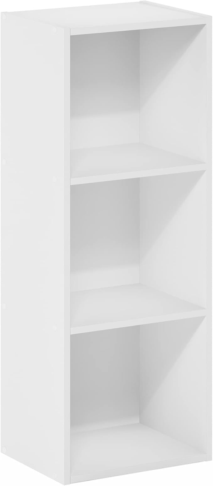 Furinno PASIR Book Shelf, 3-Tier Bookshelf, Easy Assembly Bookcase