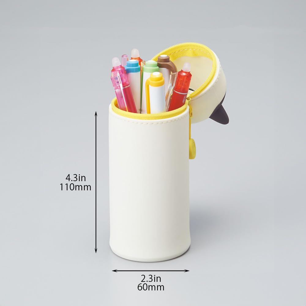 LIHIT LAB Kawaii Japanese Bird Stand Up Pencil Case For School Office College, Cute School Supplies, Animal Pen Holder Pencil Pouch Holder Teen Girls, Artist Pencil Case, Parrot (A7712-9)