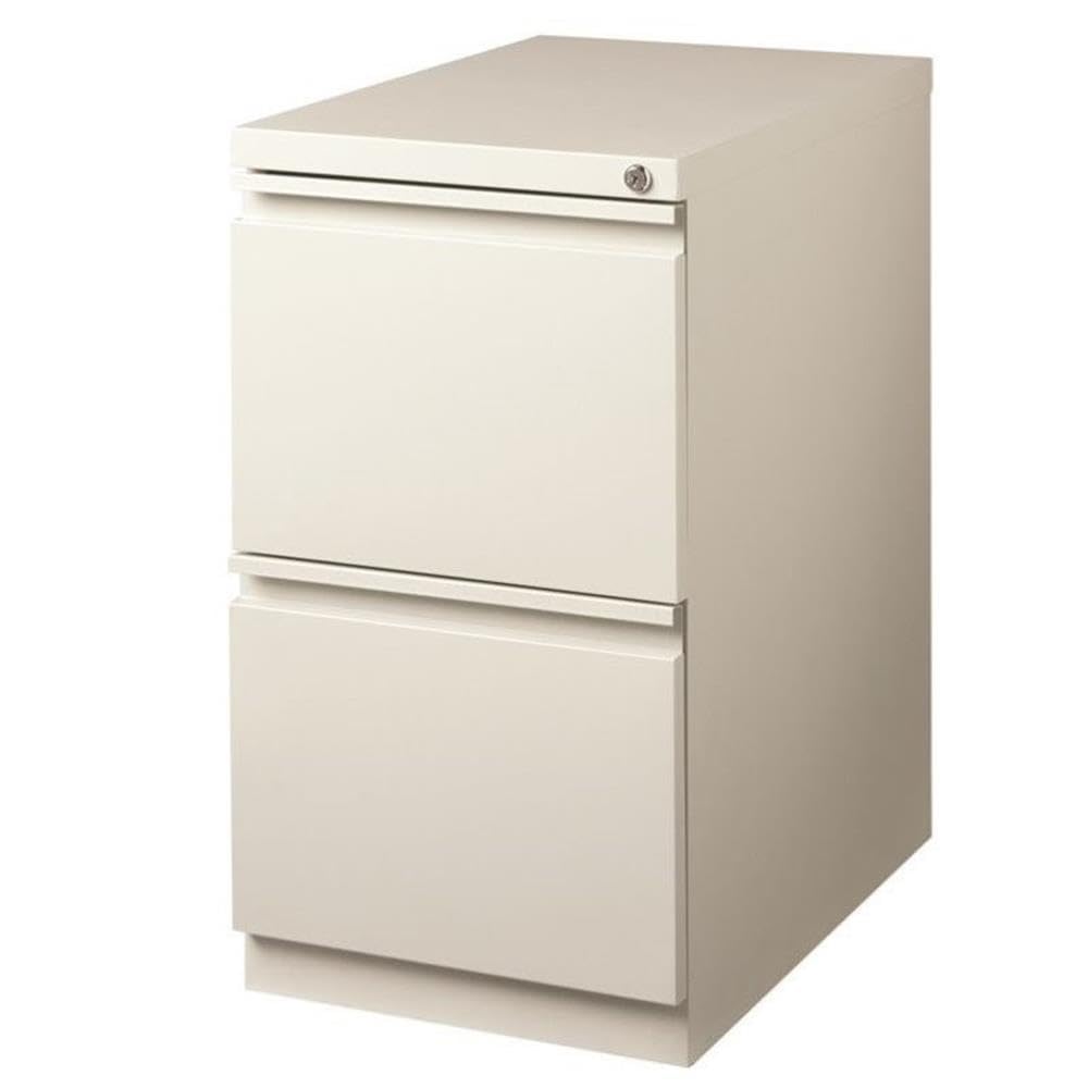 Hirsh Industries 20" Deep 2 Drawer Mobile File Cabinet File in Light Gray