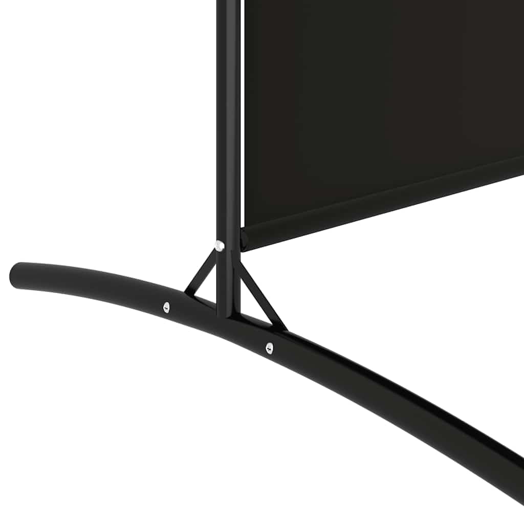 vidaXL vidaXL Room Divider, Folding Privacy Screen 6 Panel Room Divider, Freestanding Room Partition Wall Divider for Room Separation, Black Fabric