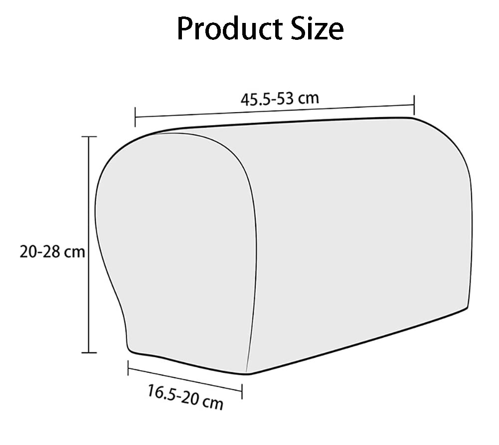 Chaexii Premium Polyester Sofa Arm Cover, Scratch Resistant Protector Covers, Washable, Elastic Armrest Covers for Square/Curved/Sloping Couch Armrests, 2Pcs (Dark Brown)