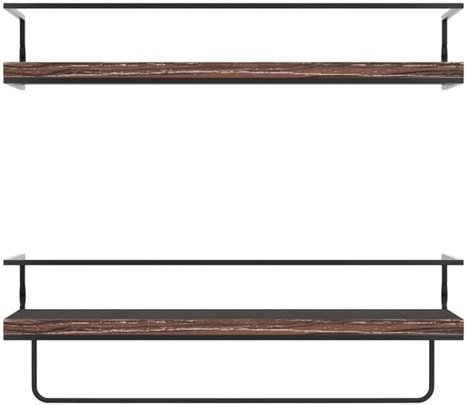Shario Rustic Wood Floating Shelves