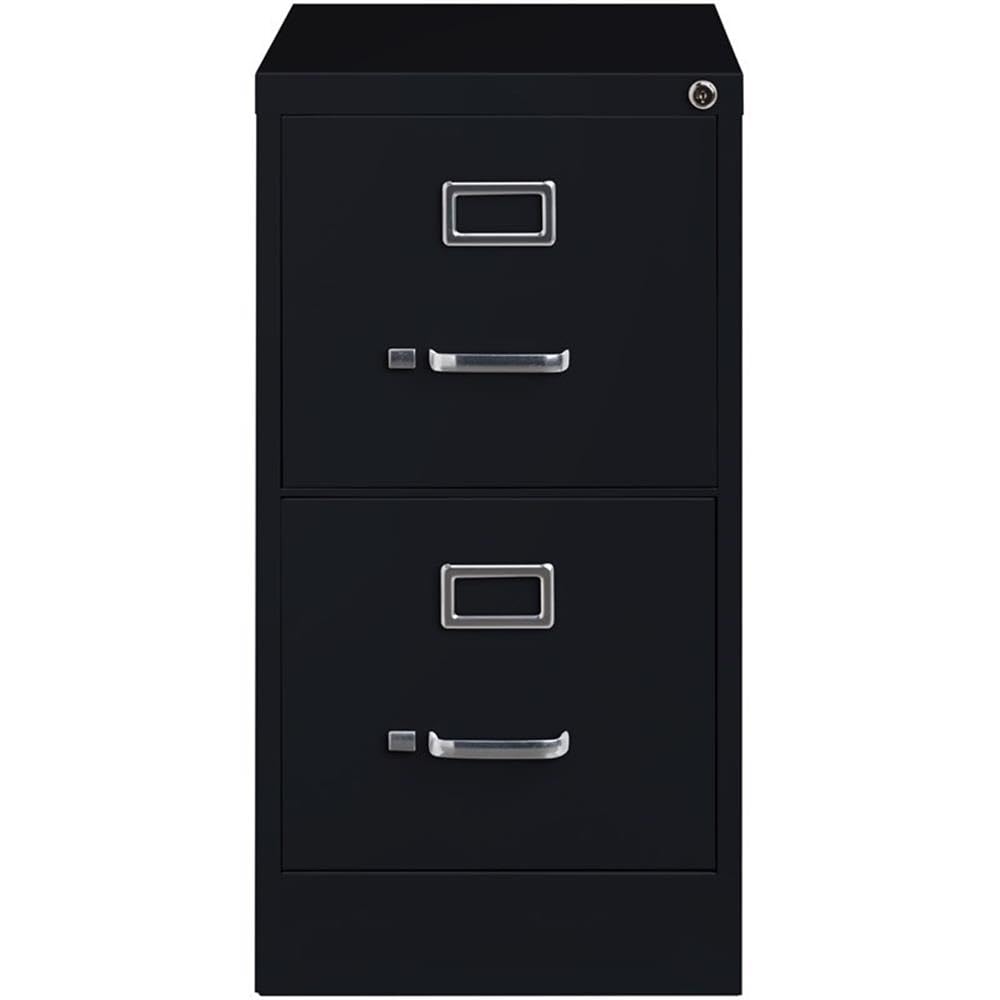 Lorell LLR42291 2-Drawer Vertical File, 15" x 22" x 28, Black