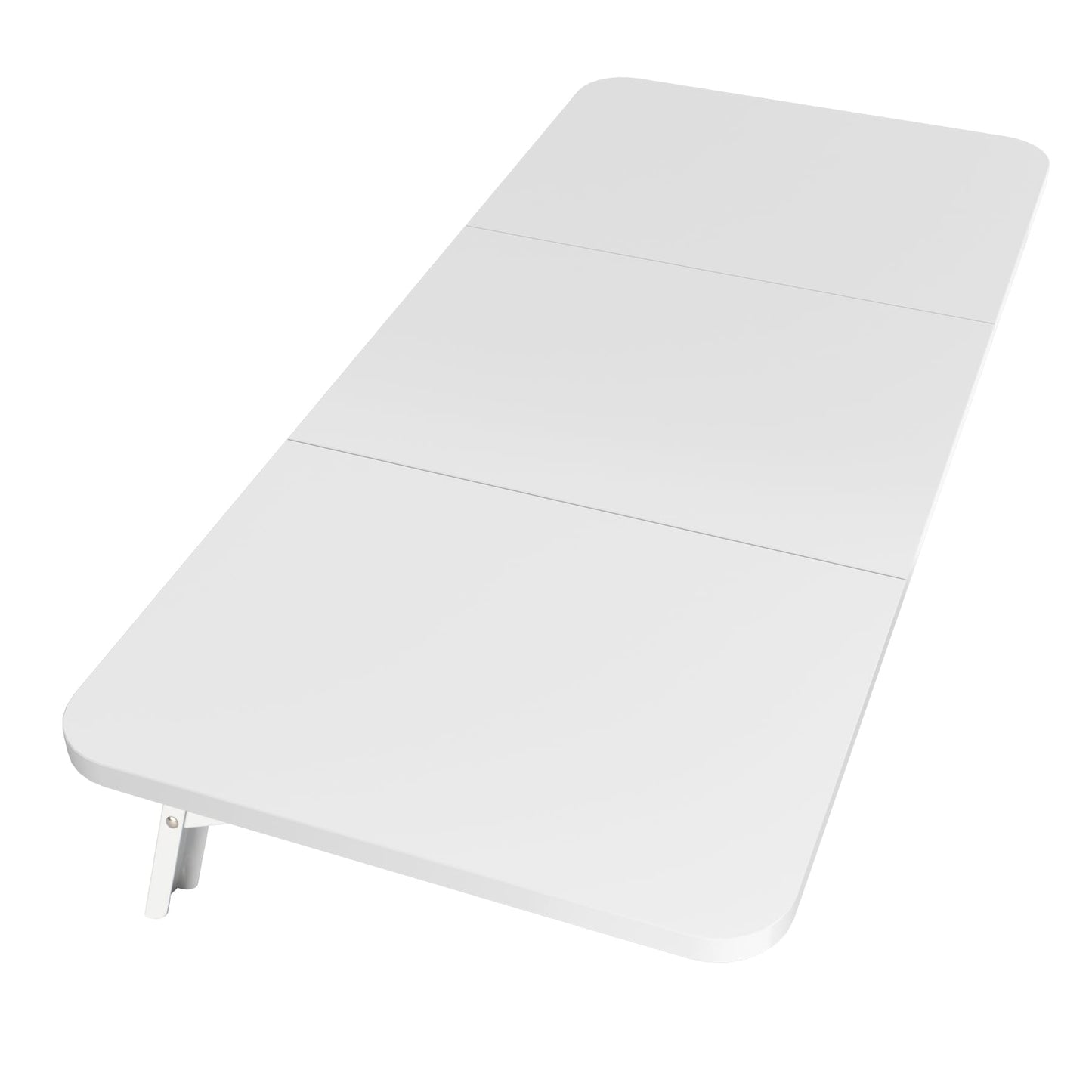 Neoaider Wall Mounted Folding Desk 35.4” x 15.7”, Drop Down Table with Metal Collapsible Brackets, Folding Wall Table for Small Spaces, Home, Office, Kitchen, Laundry Room-White