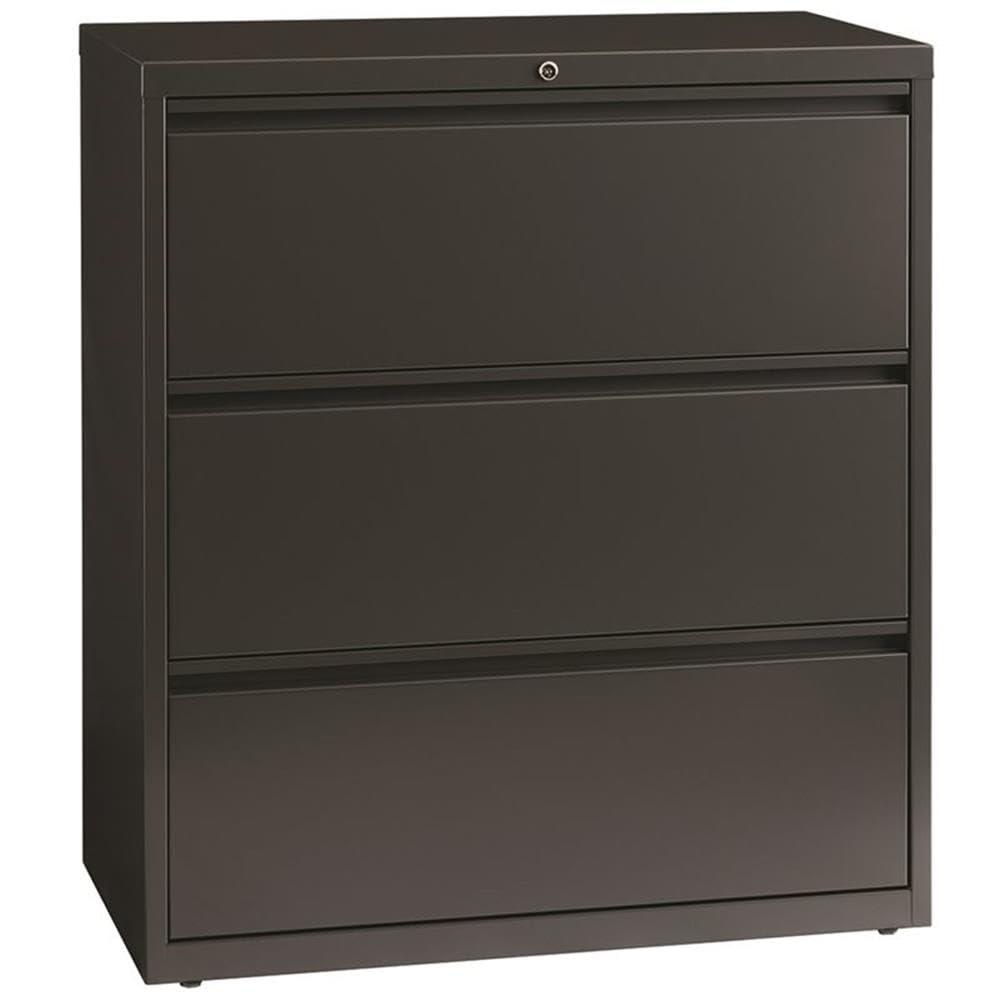 Hirsh 36" W 3 Drawer Lateral File Cabinet, Charcoal, A4/Legal/Letter 17636-1 Each