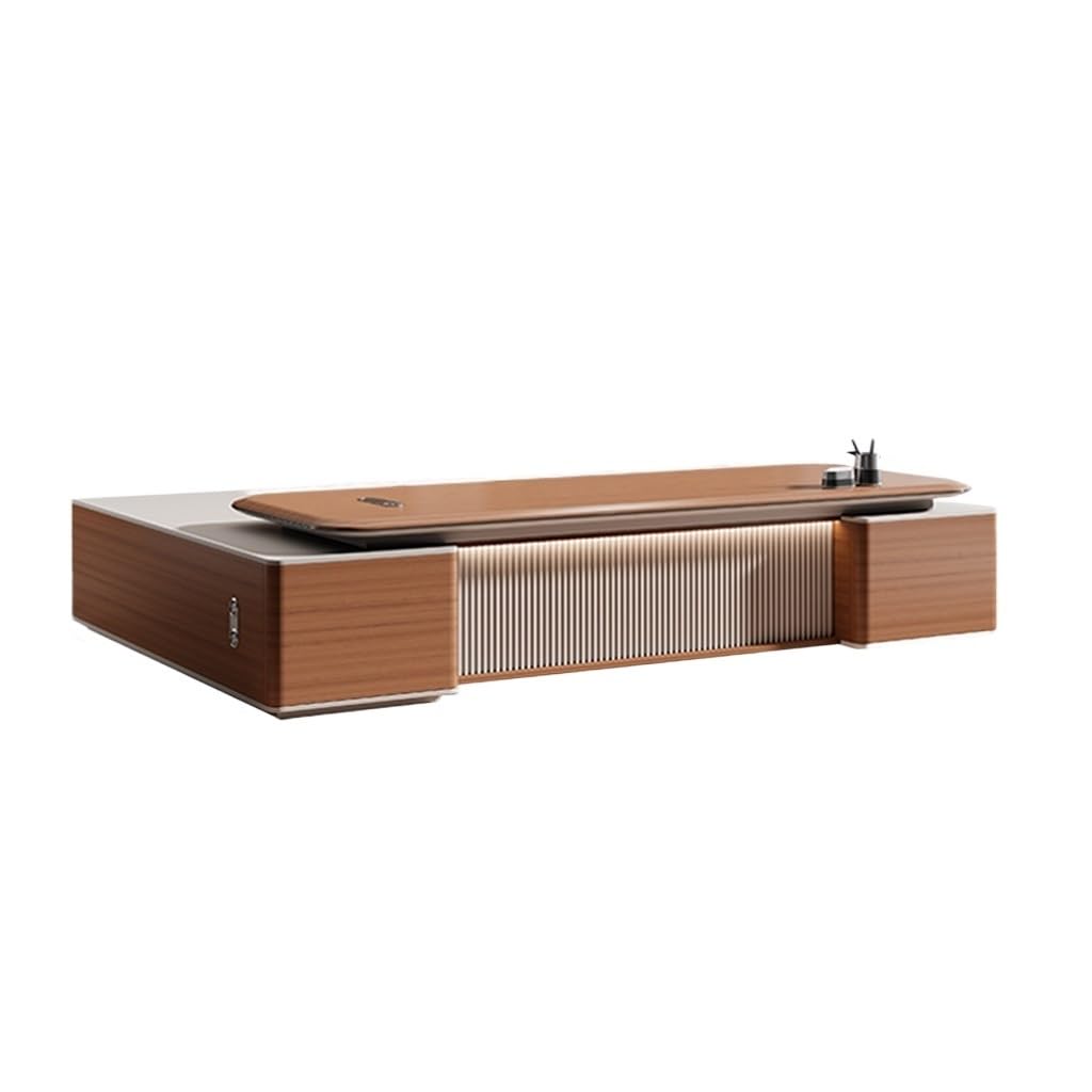 ULTRAWAVE Computer Desk Home Office Desk Executive Desk, Manager's Desk, Minimalist CEO Office Desk Furniture