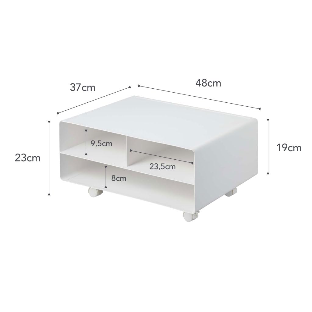 YAMAZAKI Home Desktop Printer Stand - Computer Accessory Office Organizer Steel One Size White