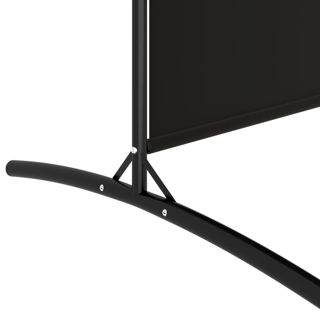 vidaXL vidaXL Room Divider, Folding Privacy Screen 6 Panel Room Divider, Freestanding Room Partition Wall Divider for Room Separation, Black Fabric