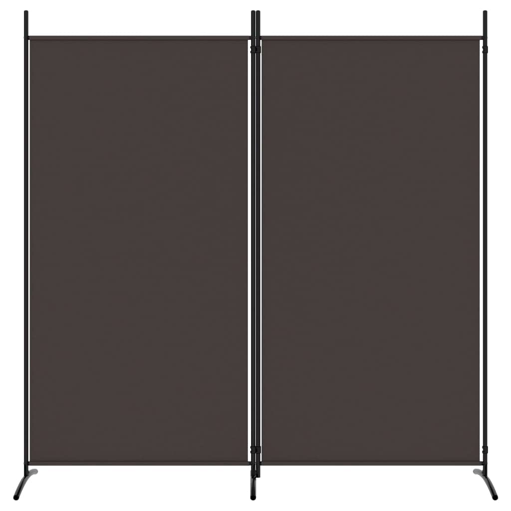 vidaXL vidaXL Room Divider, Folding Privacy Screen 2 Panel Room Divider, Freestanding Room Partition Wall Divider for Room Separation, Brown Fabric