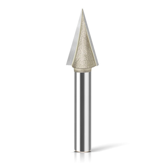 WSOOX 30°V Shape Bit with 1/4" Shank CNC Carbide V Groove Bit Engraving Router Bit for Lettering, Engraving