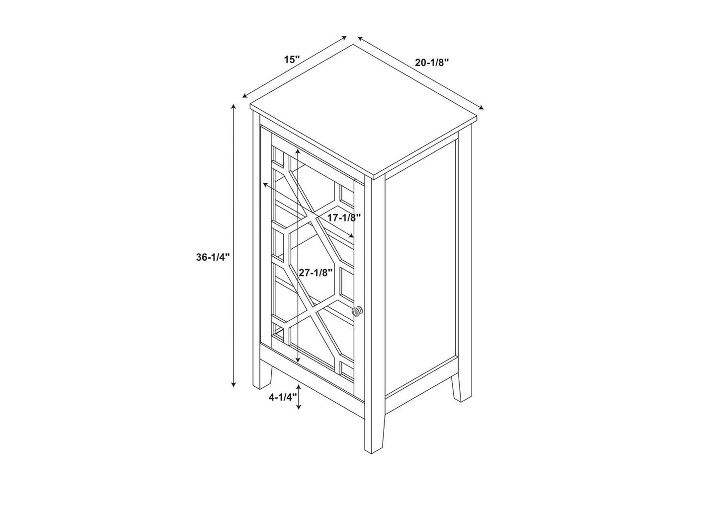 Linon Cabinet, Black